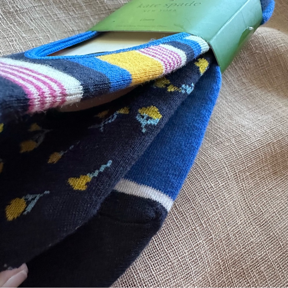 Kate Spade Colorful Striped No-Show Liners Socks 3 pairs - Picture 3 of 4